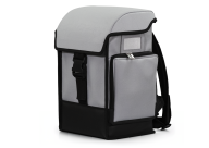geschlossener Rucksack in grau